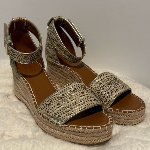 Franco Sarto Clemens Espadrille Wedge Sandals Women’s Size 9.5M - EUC - Picture 2 of 6